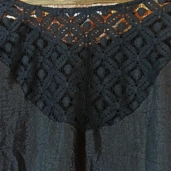Valerie Stevens boho embroidered lace crochet sheer lightweight size small - Picture 5 of 7